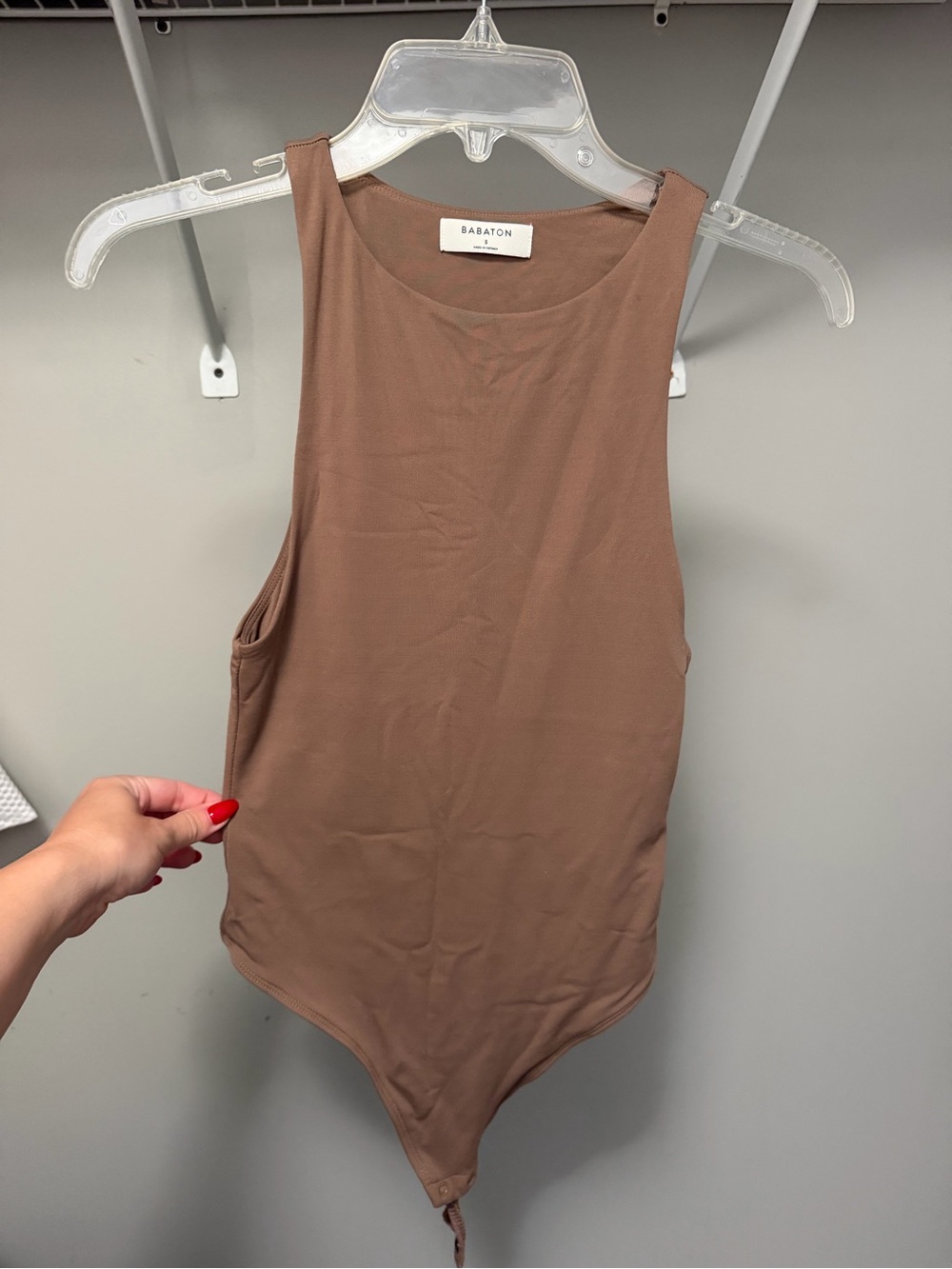 Babaton Mauve-Taupe Sleeveless Bodysuit